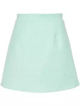 Мини-юбка из твида Patou, зеленый