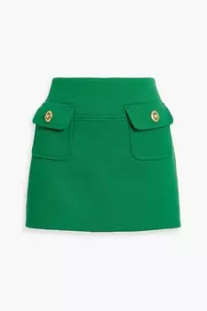 Мини-юбка из твила ZIMMERMANN, зеленый