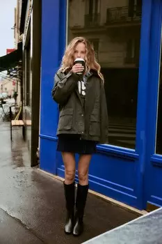 Мини-юбка из вельвета ZARA, темно-синий