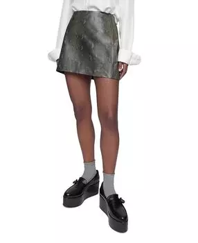 Мини-юбка Jaci Rebecca Minkoff, зеленый