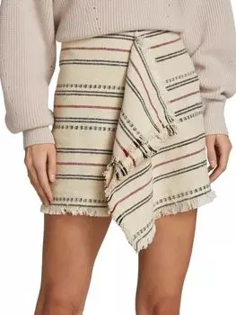 Мини-юбка jocadia в клетку с запахом Isabel Marant Étoile Ecru