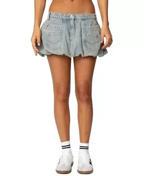 Мини-юбка Jodi Denim Bubble Edikted, синий