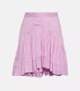 Мини-юбка Kadavu из хлопка и шелка ISABEL MARANT, розовый