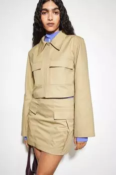 Мини-юбка карго из льняной смеси H&M