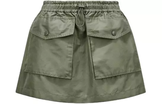 Мини-юбка-карго с эластичной талией Moncler, Sage Green