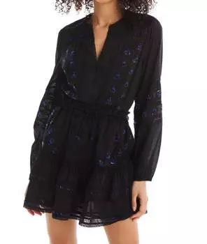 Мини-юбка Keaton с бисером черного цвета ALLISON NEW YORK