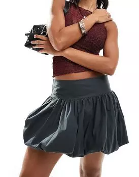 Мини-юбка kiyowo puffball в угольно-сером цвете Motel