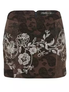 Мини-юбка KOROSHI LowWaist FAKE SUEDE, коричневый