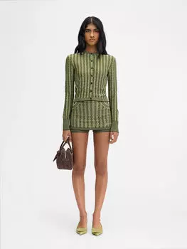 Мини-юбка-кюлот JACQUEMUS The Marino culottes, цвет Multi-Black