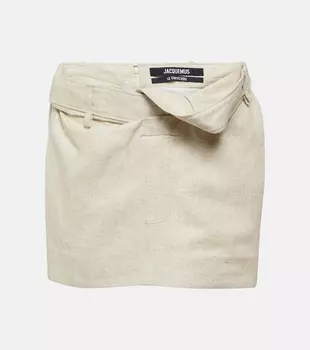 Мини-юбка la mini jupe bahia Jacquemus, бежевый