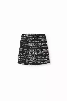 Мини-юбка LETTER Desigual, черный