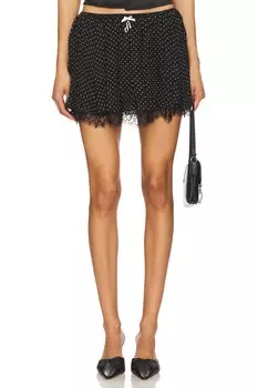 Мини-юбка Lily от Aniye By, white pois