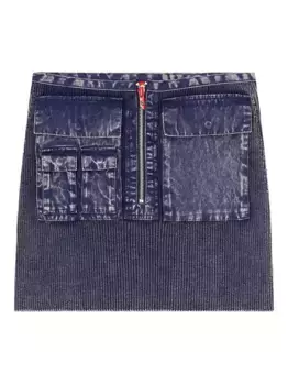 Мини-юбка M-Meryn с карманом на молнии спереди DIESEL, синий