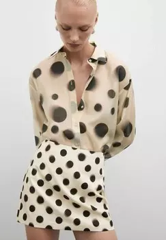 Мини-юбка Mango, кремовый