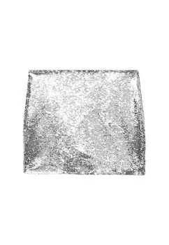 Мини-юбка Mango, серебристый
