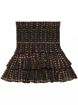 Мини-юбка MARANT TOILE Naomi, черный