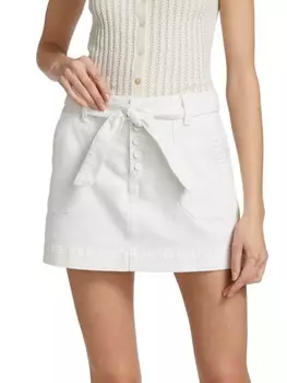 Мини-юбка mayslie с поясом Paige Crisp white