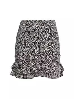Мини-юбка Milendi из эластичного шелка Isabel Marant, черный