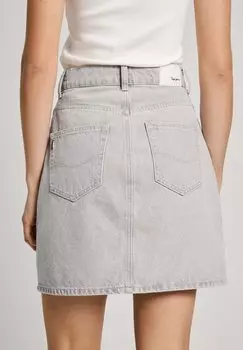 Мини-юбка MINI HW CLOUD Pepe Jeans, синий деним