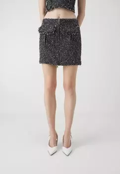 Мини-юбка Mini skirt Patrizia Pepe, черный