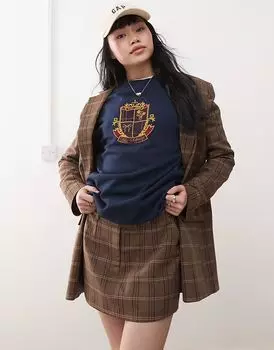 Мини-юбка Miss Selfridge, приталенная в клетку