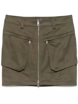 Мини-юбка Mugler Cargo, зеленый