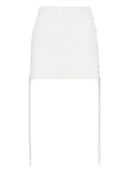 Мини-юбка на шнуровке Salvatore Santoro, белый