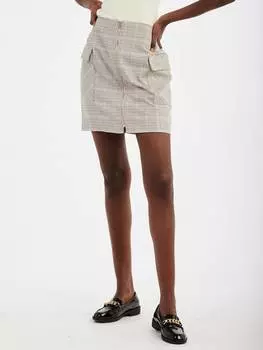 Мини-юбка Naf Naf, бежевый