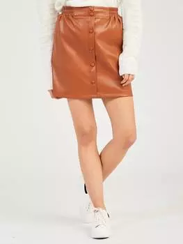 Мини-юбка Naf Naf, кэмел