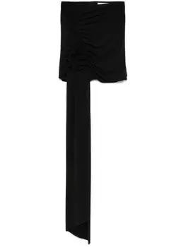 Мини-юбка NISSA с цветочной аппликацией, черный