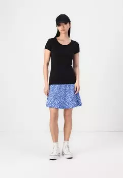 Мини-юбка ONLLIVE LOVE SKATER SKIRT 2 PACK ONLY, черный