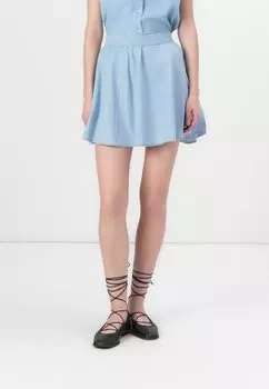 Мини-юбка ONLNOVA BELLIS SKIRT - A-line skirt ONLY, цвет Light Blue Denim