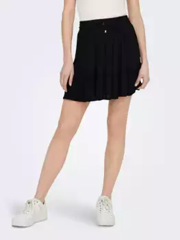 Мини-юбка ONLY "ONLIBIZA LIFE SHORT SKIRT WVN NOOS", с воланом, черный