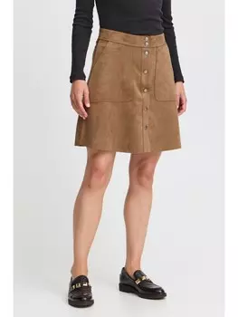 Мини-юбка Oxmo A Linien, коричневый
