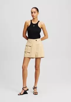 Мини-юбка PATCH POCKET KARL LAGERFELD, бежевый