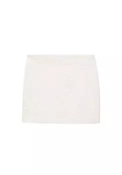 Мини-юбка PATTIE Mango, кремовый