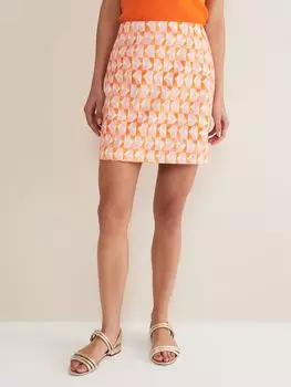 Мини-юбка Phase Eight Elysia с геометрическим принтом, розовый/оранжевый