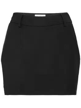Мини-юбка Philipp Plein из шерсти и страз, черный