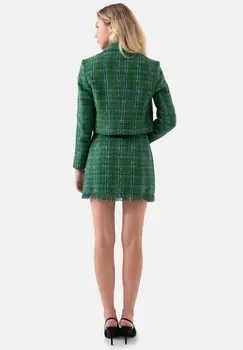 Мини-юбка PLAID Just Like You, зеленый