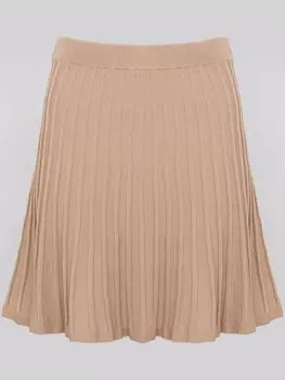 Мини-юбка-плиссе Yves Salomon, нейтральный