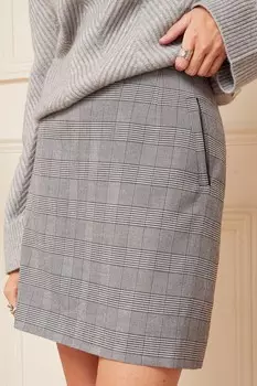 Мини юбка по индивидуальному заказу Love & Roses, серый