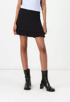 Мини-юбка POINTELLE MINI SKIRT Tommy Jeans, черный