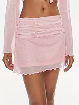 Мини-юбка приталенного кроя Juicy Couture, розовый