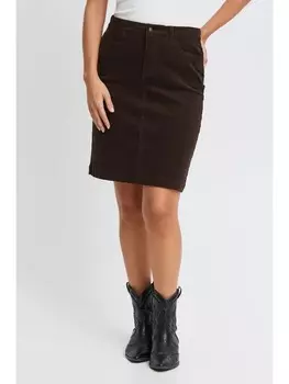 Мини-юбка PULZ Jeans Web, коричневый