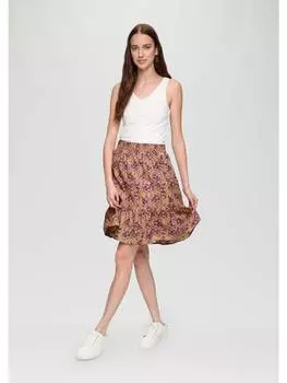 Мини-юбка QS, коричневый