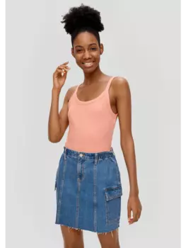 Мини-юбка QS, синий