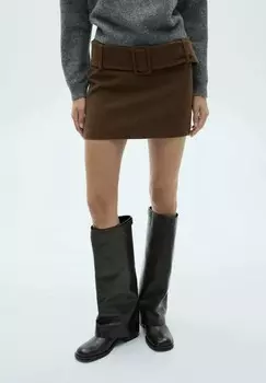 Мини-юбка QUILT Mango, хаки