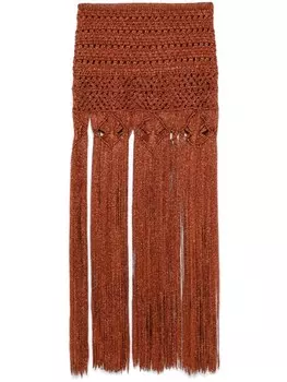 Мини-юбка Ray Of Light Alanui, коричневый