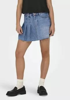 Мини-юбка ROCK - A-line skirt ONLY, цвет Light Blue Denim