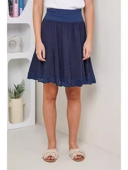 Мини-юбка Rodier Lin Leinen, темно-синий